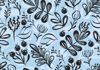 22072202 Seamless flower on blue background,Seamless pattern with cute flowers. Used for wallpaper, pattern fills,background,surface textures,vector background,