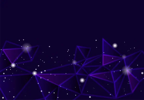 22071302 Polygons on a blue background,polygonal glowing shapes,Vector isolated on indigo background,