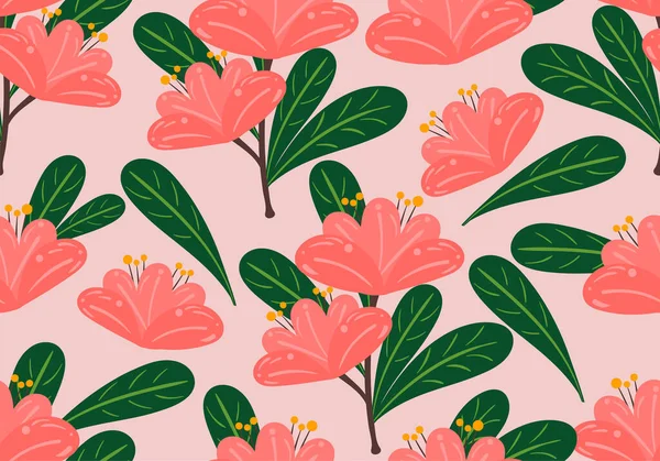 22092606 Floral scribble seamless on pink background,Seamless pattern with floral scribble motifs.Hand drawn with scribble textures and floral elements.Floral scribble vector design for Fashion printing,Wrapping,Backgrounds and Crafts.