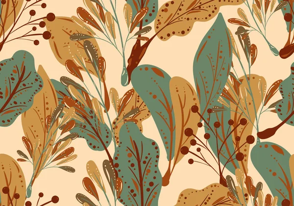 22122602 leaves and lace scribble seamless,Seamless pattern with floral scribble motifs,Hand drawn with scribble textures and floral elements,Floral brush scribble vector design for Fashion 