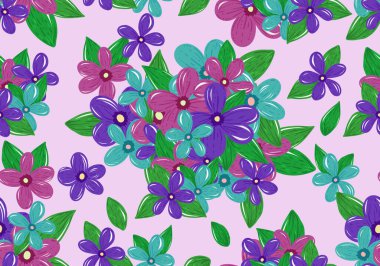 230602 Çiçek ve karalamalar, dikişsiz desen çiçek karalama motifleri, karalama dokuları ve çiçek unsurları ile çizilmiş el, moda baskısı, ambalaj, arka plan ve el sanatları için çiçek karalama vektör tasarımı,