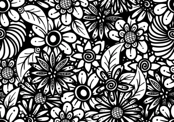 23100401 Çiçek ve yapraksız karalama deseni, yapraksız karalama motifleri, karalama dokusu ve elementlerle çizilmiş el, moda baskısı, paketleme, arka plan ve el sanatları için karalama vektör tasarımı bırakır,