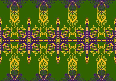 Vektör illüstrasyon nakış stili, geleneksel dikişsiz nakış deseni, ev dekorasyonu ve kumaş baskısı için kusursuz desen, tekstil dekorasyonu, iç mekan, giysi, moda baskısı,