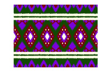 Seamless ikat art on background,Seamless pattern in tribal, folk embroidery, and Mexican style. Aztec geometric art ornament print.Design for carpet, wallpaper, clothing, wrapping, fabric, cover, textile clipart