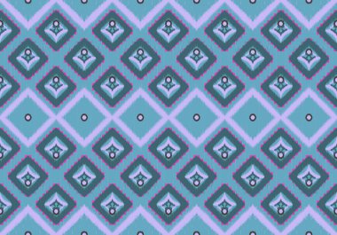 Ikat dikişsiz geometrik vektör dokusu