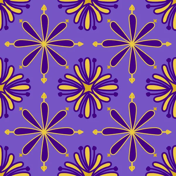 Mor arka planda elle çizilmiş desensiz süslemeler. Ev dekorasyonu ve kumaş baskı, tekstil dekorasyonu, iç mekan, giysi, ambalaj tasarımı veya herhangi bir istenen fikir için kusursuz desen..
