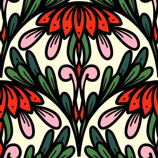 Kusursuz karalama deseni arka plan, motifler çiçek el çizimi, karalama biçimi, deniz tarağı deseni, dikişsiz çiçek deseni, baskı, ambalaj, arka plan ve el işi.