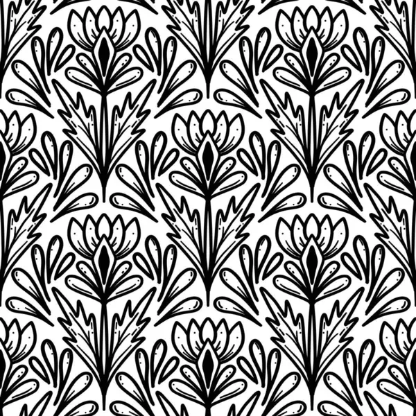Kusursuz karalama deseni arka plan, motifler çiçek el çizimi, karalama biçimi, deniz tarağı deseni, dikişsiz çiçek deseni, baskı, ambalaj, arka plan ve el işi.