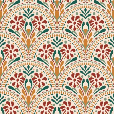 Kusursuz karalama deseni arka plan, motifler çiçek el çizimi, karalama biçimi, deniz tarağı deseni, dikişsiz çiçek deseni, baskı, ambalaj, arka plan ve el işi.