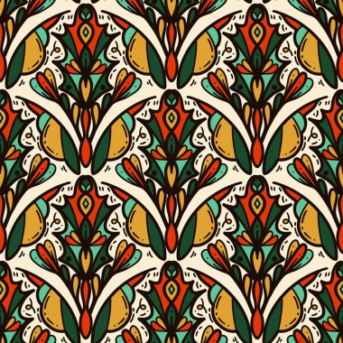 Kusursuz karalama deseni arka plan, motifler çiçek el çizimi, karalama biçimi, deniz tarağı deseni, dikişsiz çiçek deseni, baskı, ambalaj, arka plan ve el işi.