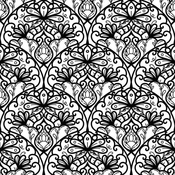 Kusursuz karalama deseni arka plan, motifler çiçek el çizimi, karalama biçimi, deniz tarağı deseni, dikişsiz çiçek deseni, baskı, ambalaj, arka plan ve el işi.