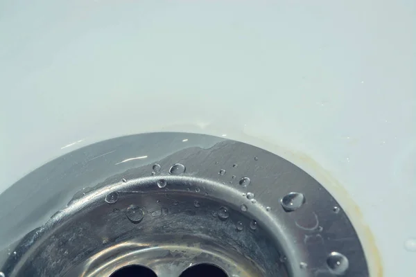 Metal Sink Drain Item Hygiene Object Washing Body — Stock Photo, Image