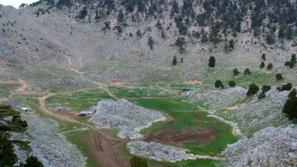 Chaîne Montagnes Dans Les Montagnes Taureau Cèdres Libanais Sur Les — Video