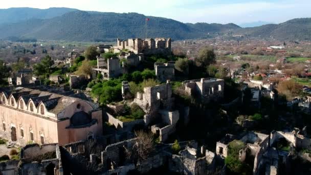 Kayakoy Abandoned Ghost Town Stone Houses Ruins Site 18Th Century — Video