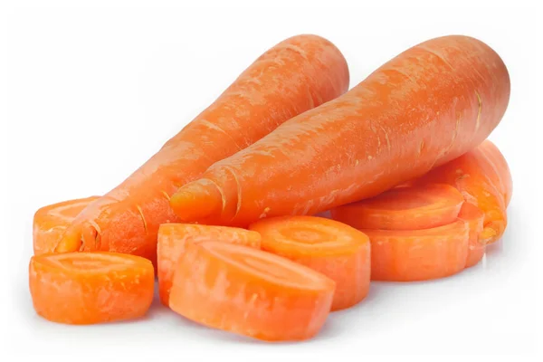 Carrot Slices Isolated White Background — Stock Photo, Image