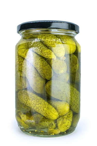 Jar Pickles Isolated White Background High Quality Details — Stock Photo, Image