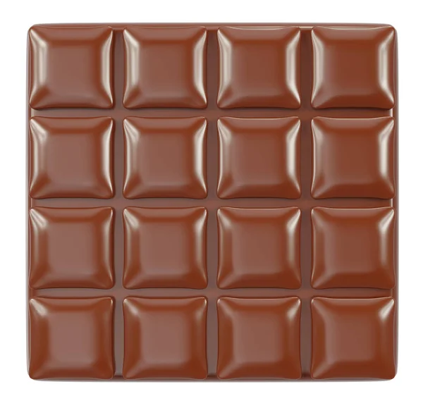 Schließen Sie Die Ansicht Der Milchschokolade Isoliert Auf Weißem Hintergrund — Stockfoto