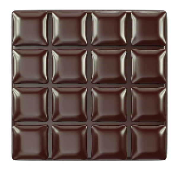 Cerrar Vista Chocolate Negro Aislado Sobre Fondo Blanco Vista Superior —  Fotos de Stock