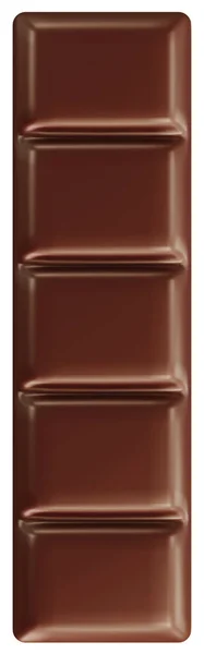 Cerrar Vista Barra Chocolate Vista Superior Aislado Fondo Blanco Vista — Foto de Stock