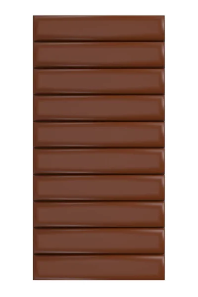 Cerrar Vista Barra Chocolate Aislado Sobre Fondo Blanco Vista Superior —  Fotos de Stock