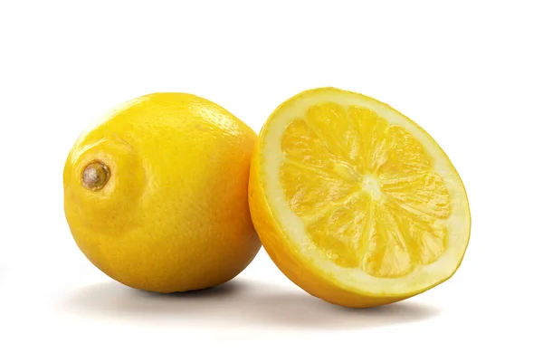 Renderização Limão Isolado Fundo Branco Detalhes Alta Qualidade — Fotografia de Stock