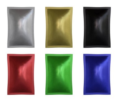 3D görüntüleme - Yüksek çözünürlüklü resim Beyaz zemin üzerinde izole edilmiş altı renk