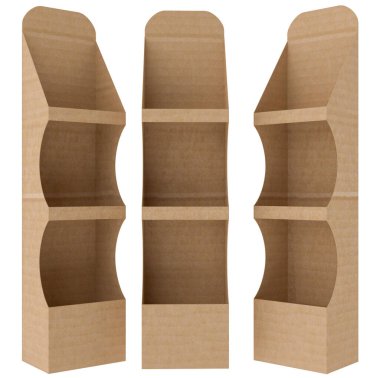 3D görüntüleme - Yüksek çözünürlüklü görüntü pos taban şablonu beyaz arkaplan üzerinde izole edilmiş, karton kartondaki yüksek kaliteli ayrıntılar