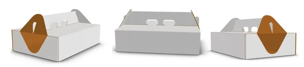 Renderização Imagem Alta Resolução Modelo Caixa Transportador Personalizado Branco Isolado — Fotografia de Stock