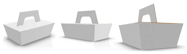 Görüntüleme Yüksek Çözünürlüklü Beyaz Kutu Şablonu Beyaz Arkaplanda Izole Edilmiş — Stok fotoğraf