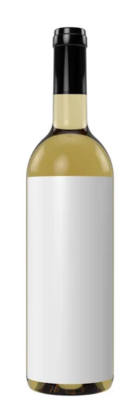 Rendering Hoge Resolutie Afbeelding Exclusieve Fles Wijn Template Geïsoleerd Witte — Stockfoto