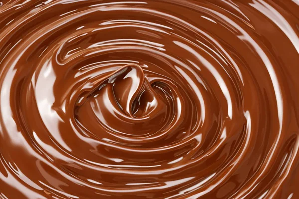 Liquid Swirl Chocolate Melted Background Rendering — Stock Photo, Image