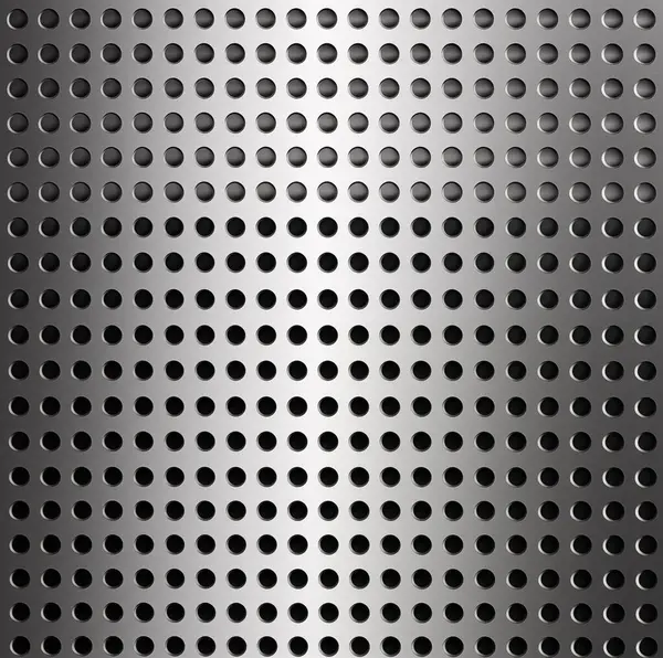 A photo capturing the essence of industrial design with a diminishing perspective of circular holes on a metal surface.