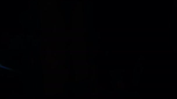 Beam Light Leaks Out Blurs Corner Frame — Wideo stockowe