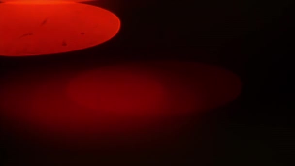 Flare Orange Ovale Bokeh Clignotant Sur Noir Pour Effet Superposition — Video