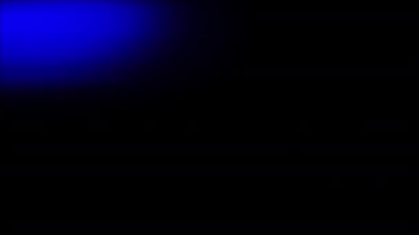 Червоне Синє Миготливе Випадкове Витікання Світла Відблиски Лінзі Від Спалахуючих — стокове відео