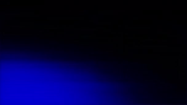 Niebieski Przeciek Światła Mrugnięcie Wypełnienie Całej Ramki Czarnym Tle Efekt — Wideo stockowe
