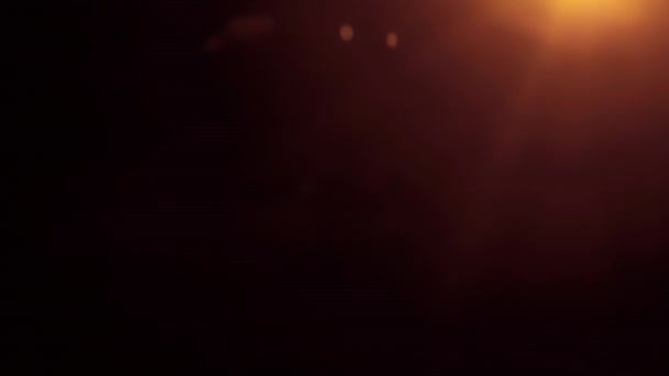 Διαρροή Φωτός Πορτοκαλί Φωτός Από Τις Κινήσεις Της Ηλιακής Δέσμης — Αρχείο Βίντεο