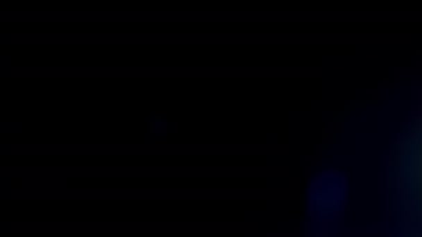 Fuite Lumière Abstraite Lentille Bleue Avec Bokeh Déplaçant Vers Haut — Video