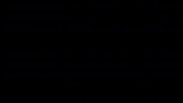 真のレンズは オーバーレイのための黒い背景のフレームの右側にボケサークルで明るい赤い光を循環的に点滅する漏出からフレア — ストック動画