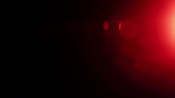 Реальний Витік Світла Єктива Спеціальних Сервісів Червоні Випадкові Спалахи Нижній — стокове відео