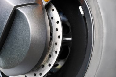 motosiklet fren diski yakın plan fotoğraf