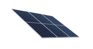 Büyük bir güneş panelinin çapraz kesme görüntüsü.