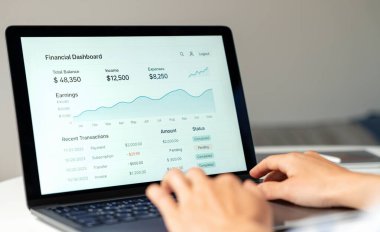 Bilgisayardaki online bankacılık yoluyla finansmanı yöneten kişi.