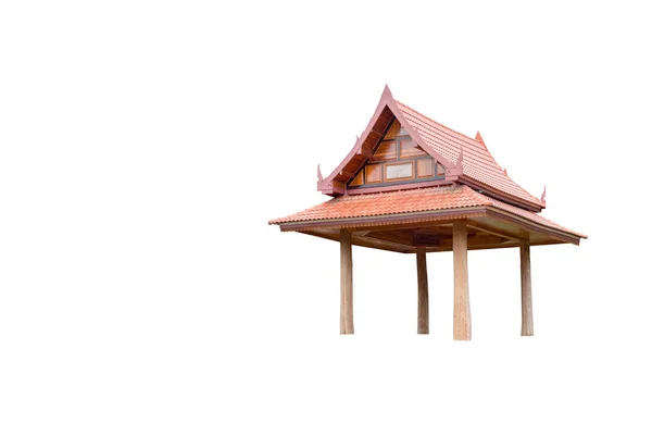 Thaise Paviljoen Geïsoleerd Een Witte Achtergrond Uitknippad — Stockfoto