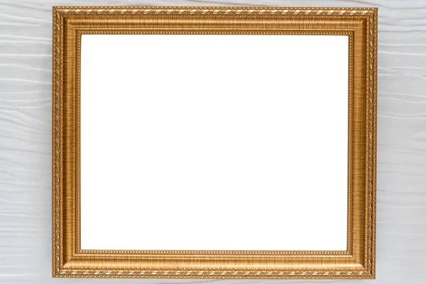 Antique Gold Frame Wall White — Stock Photo, Image