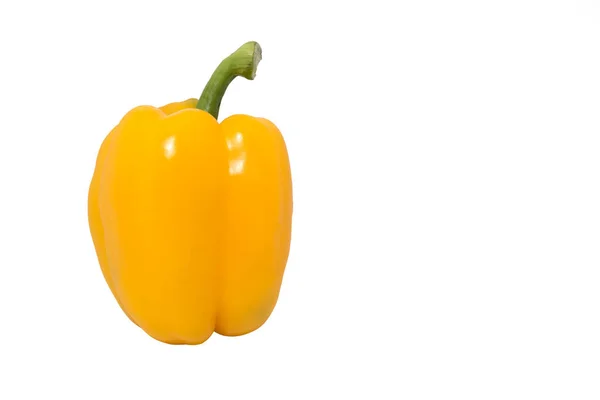 Yellow Paprika Pepper Isolated White Background — Stock Photo, Image