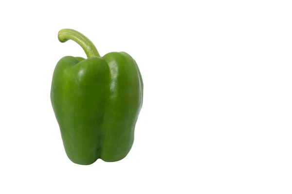 白い背景に分離された緑のパプリカ 唐辛子 — ストック写真