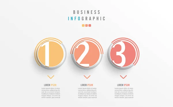 Business Infographic Element Options Steps Number Vector Template Design — Image vectorielle