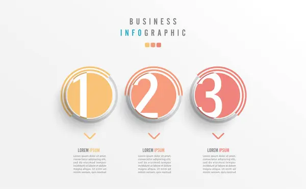 Business Infographic Element Options Steps Number Vector Template Design — Image vectorielle