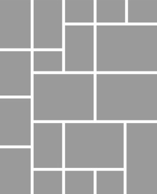 Fotoğraf ya da resim kolajı. Boş çerçeveleri vektör şablonu. Yaratıcı model.